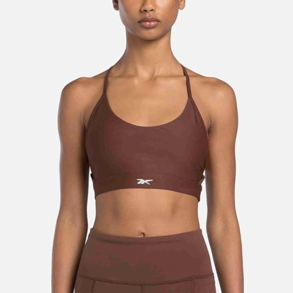 Reebok Women's Lux Strappy Sports Bra Black Small NWT